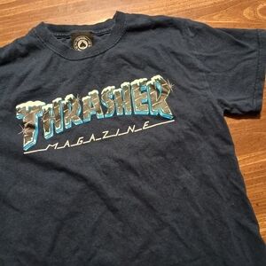THRASHER MAGAZINE T-SHIRT - Small // Winter Edition Punk Extreme Snow tee shirt